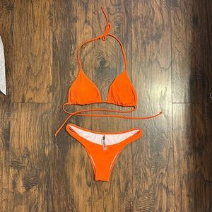 Pink Bikini set- bottom M Top XL